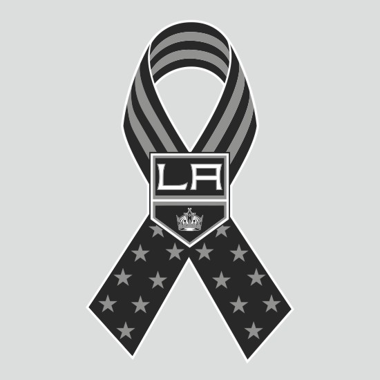 Los Angeles Kings Ribbon American Flag logo iron on paper